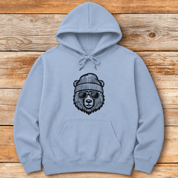 Cool Bear Hoodie Gift For Skier