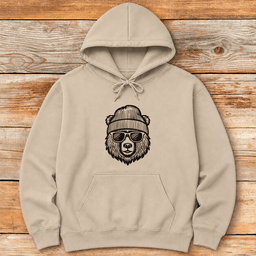 Cool Bear Hoodie Gift For Skier