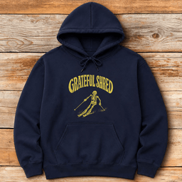 Grateful Shred Skier Hoodie Gift For Skier