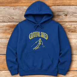 Grateful Shred Skier Hoodie Gift For Skier