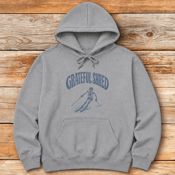 Grateful Shred Skier Hoodie Gift For Skier