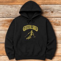 Grateful Shred Skier Hoodie Gift For Skier