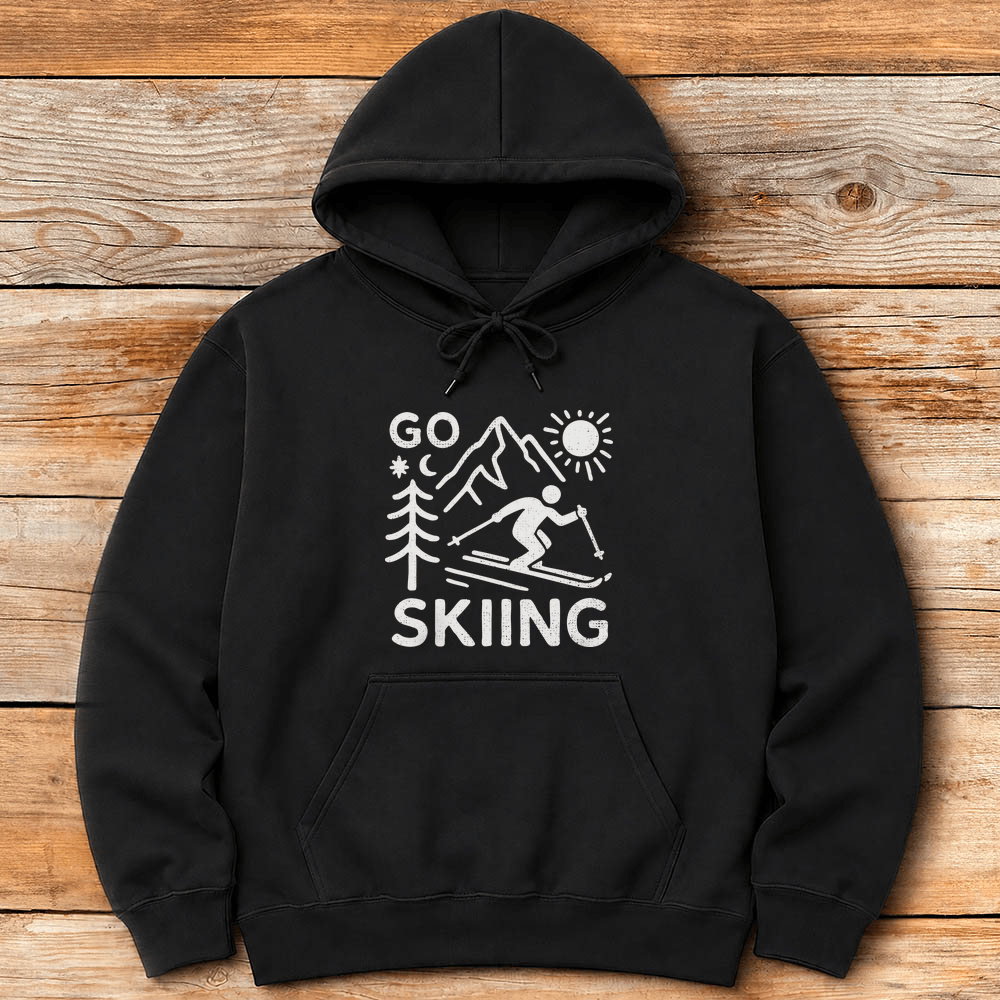 Go Skiing Hoodie Gift For Skier