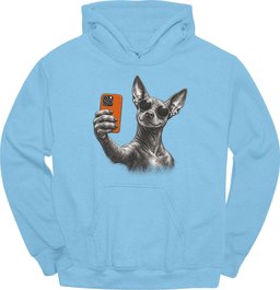 Xoloitzcuintli Selfie Dog Hoodie Gift For Dog Lover