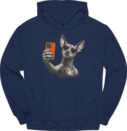 Xoloitzcuintli Selfie Dog Hoodie Gift For Dog Lover