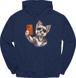 Yorkshire Terrier Selfie Dog Hoodie Gift For Dog Lover