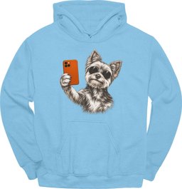 Yorkshire Terrier Selfie Dog Hoodie Gift For Dog Lover