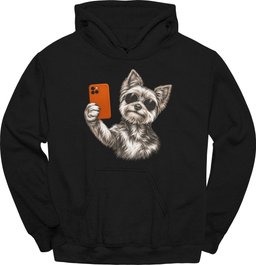 Yorkshire Terrier Selfie Dog Hoodie Gift For Dog Lover