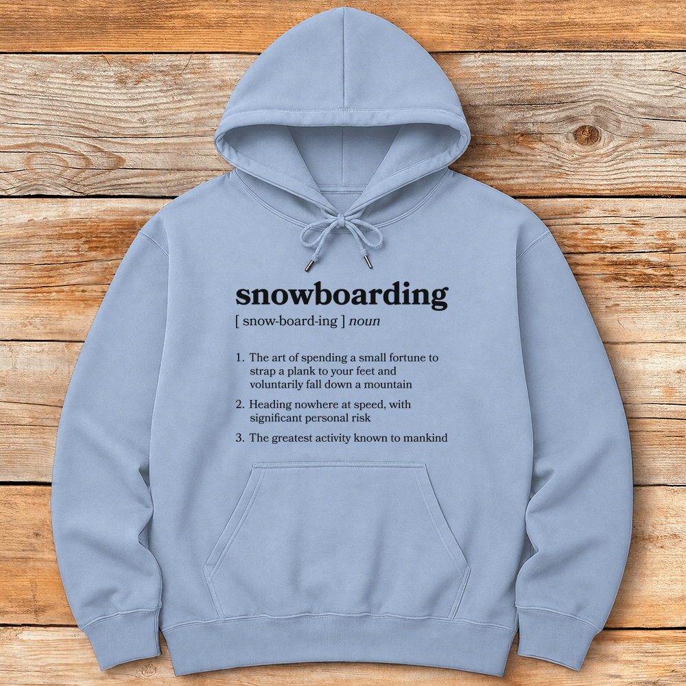 Definition Of Snowboarding Hoodie Gift For Snowboarder