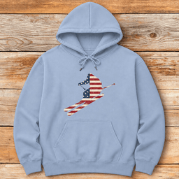 Drop In USA Hoodie Gift For Skier