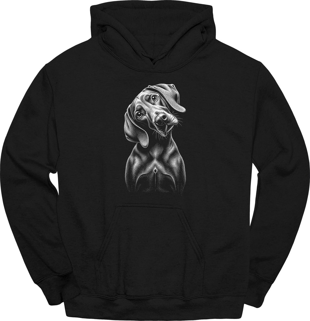 Weimaraner Tilted Dog Hoodie Gift For Dog Lover