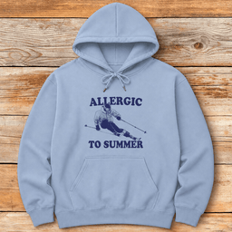 Allergic To Summer Hoodie Gift For Skier