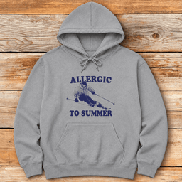 Allergic To Summer Hoodie Gift For Skier