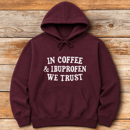Coffee And Ibuprofen Hoodie Gift For Skier