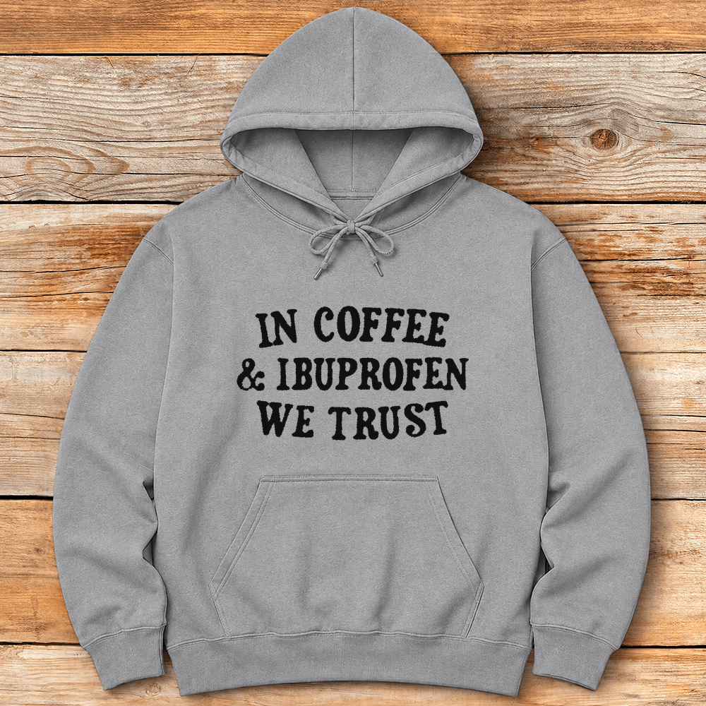 Coffee And Ibuprofen Hoodie Gift For Skier