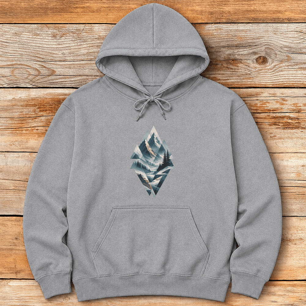 Geo Mountains Hoodie Gift For Skier