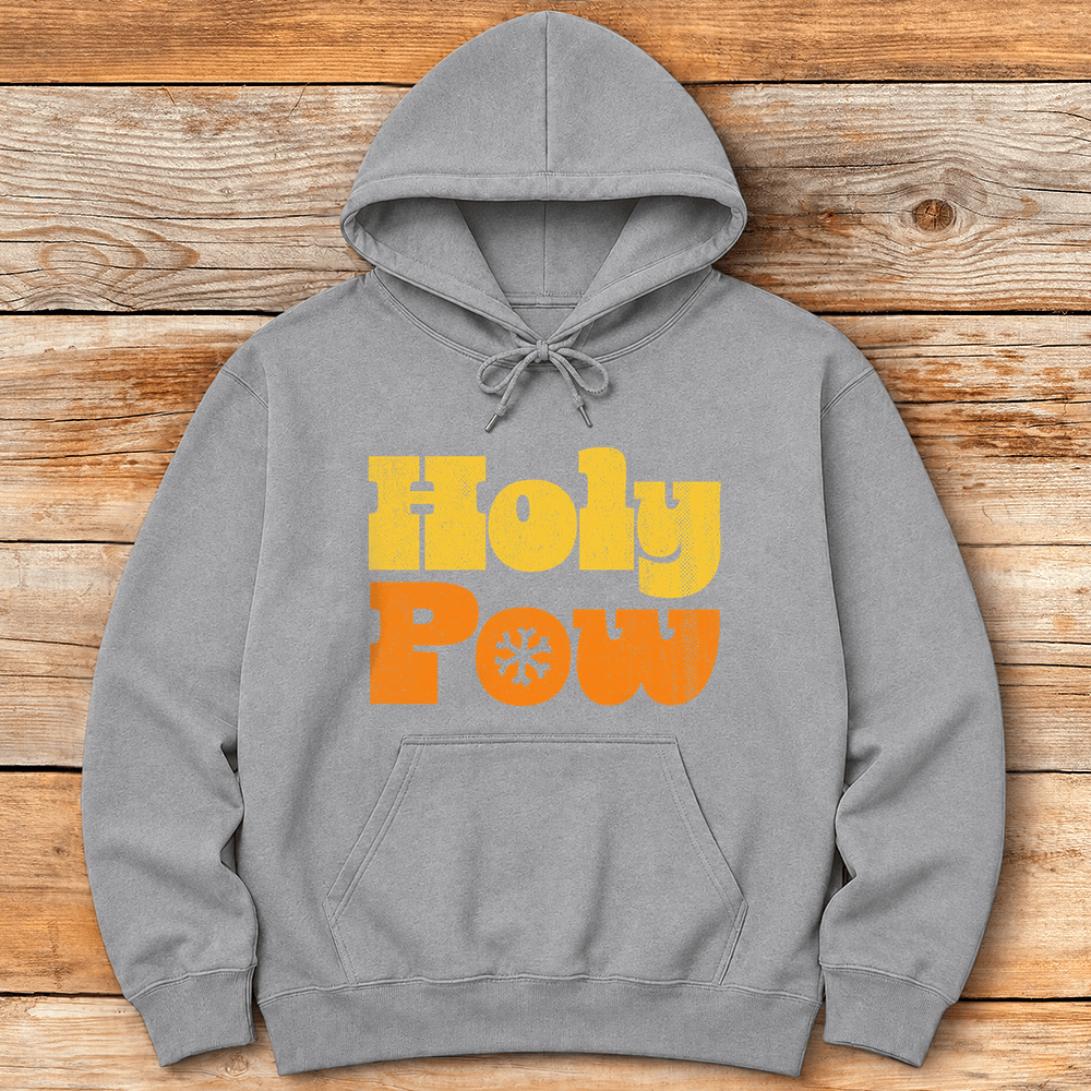 Holy Pow Hoodie Gift For Skier