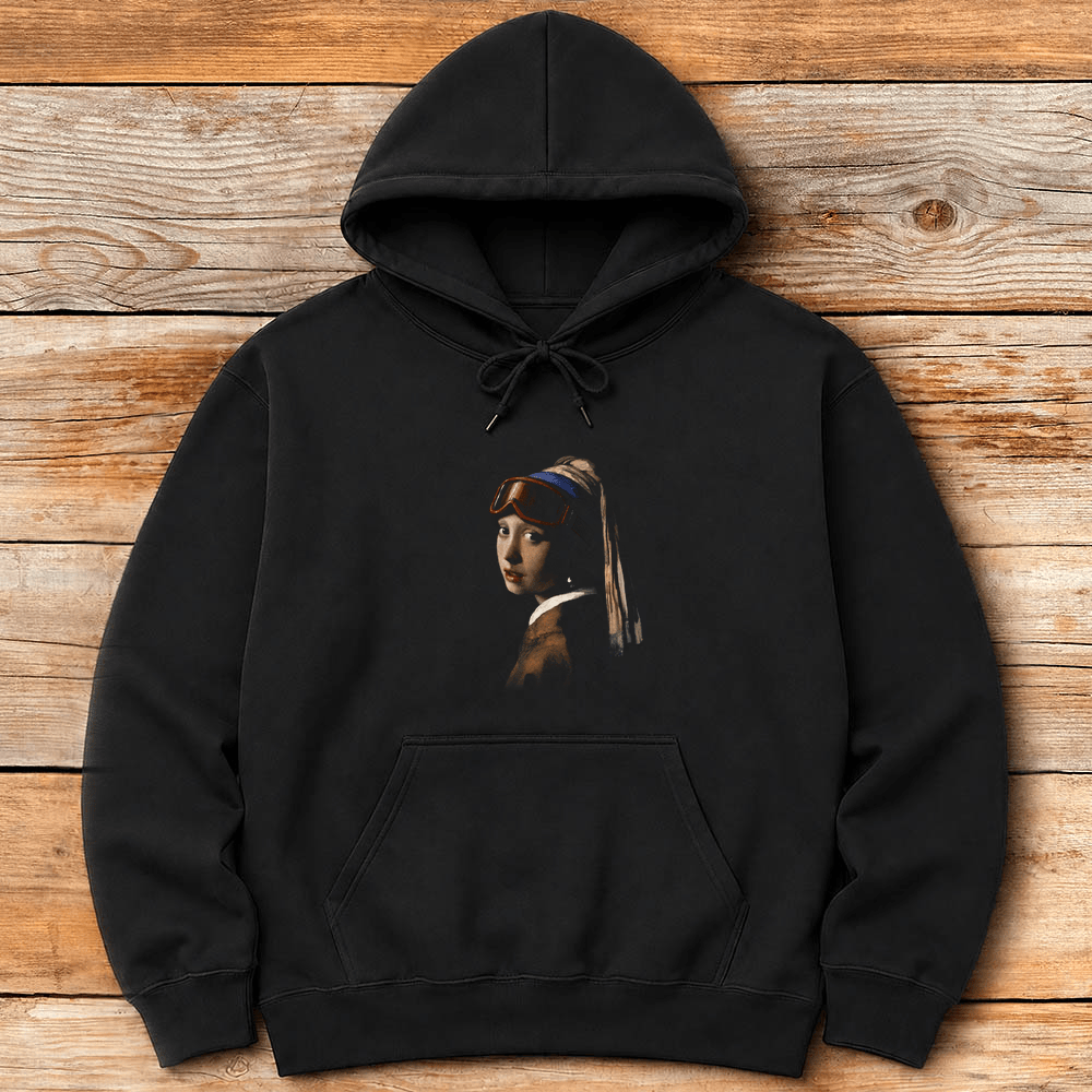 Girl With Red Goggles Hoodie Gift For Skier
