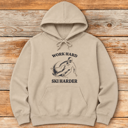 Hard Worker Hoodie Gift For Skier