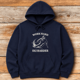 Hard Worker Hoodie Gift For Skier