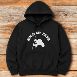 Hold My Beer Snowboard Hoodie Gift For Snowboarder