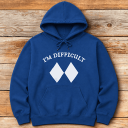 Im Difficult Back Hoodie Gift For Skier