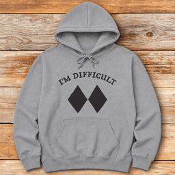 Im Difficult Back Hoodie Gift For Skier