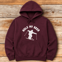 Hold My Beer Hoodie Gift For Skier