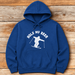 Hold My Beer Hoodie Gift For Skier