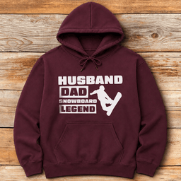 Husband Dad Snowboard Legend Hoodie Gift For Dad