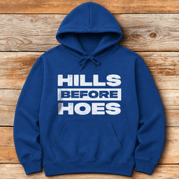 Hills Before Hoes Hoodie Gift For Skier