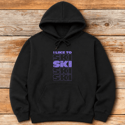 I Like To Ski Hoodie Gift For Skier