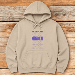 I Like To Ski Hoodie Gift For Skier