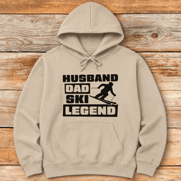 Husband Dad Ski Legend Hoodie Gift For Dad