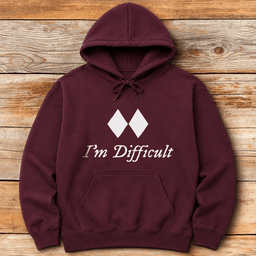 Im Difficult Hoodie Gift For Skier