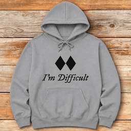 Im Difficult Hoodie Gift For Skier