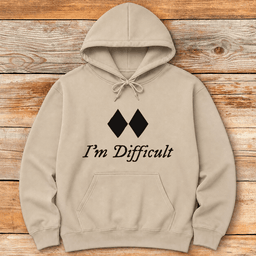Im Difficult Hoodie Gift For Skier