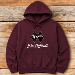 Im Difficult Mountains Hoodie Gift For Skier