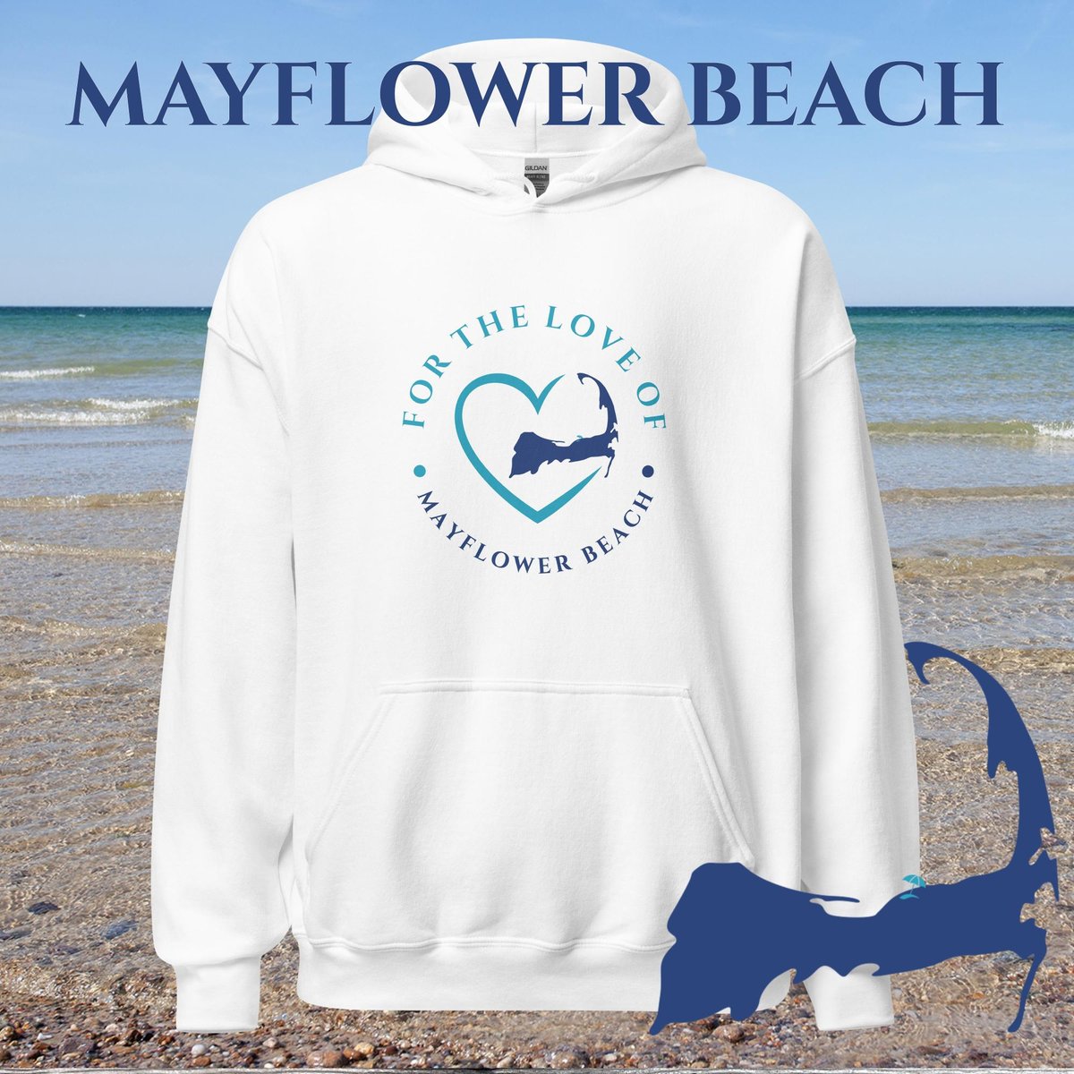 Favorite Beach For The Love Of Mayflower Beach Unisex Hoodie Gift For Cape Cod Lover