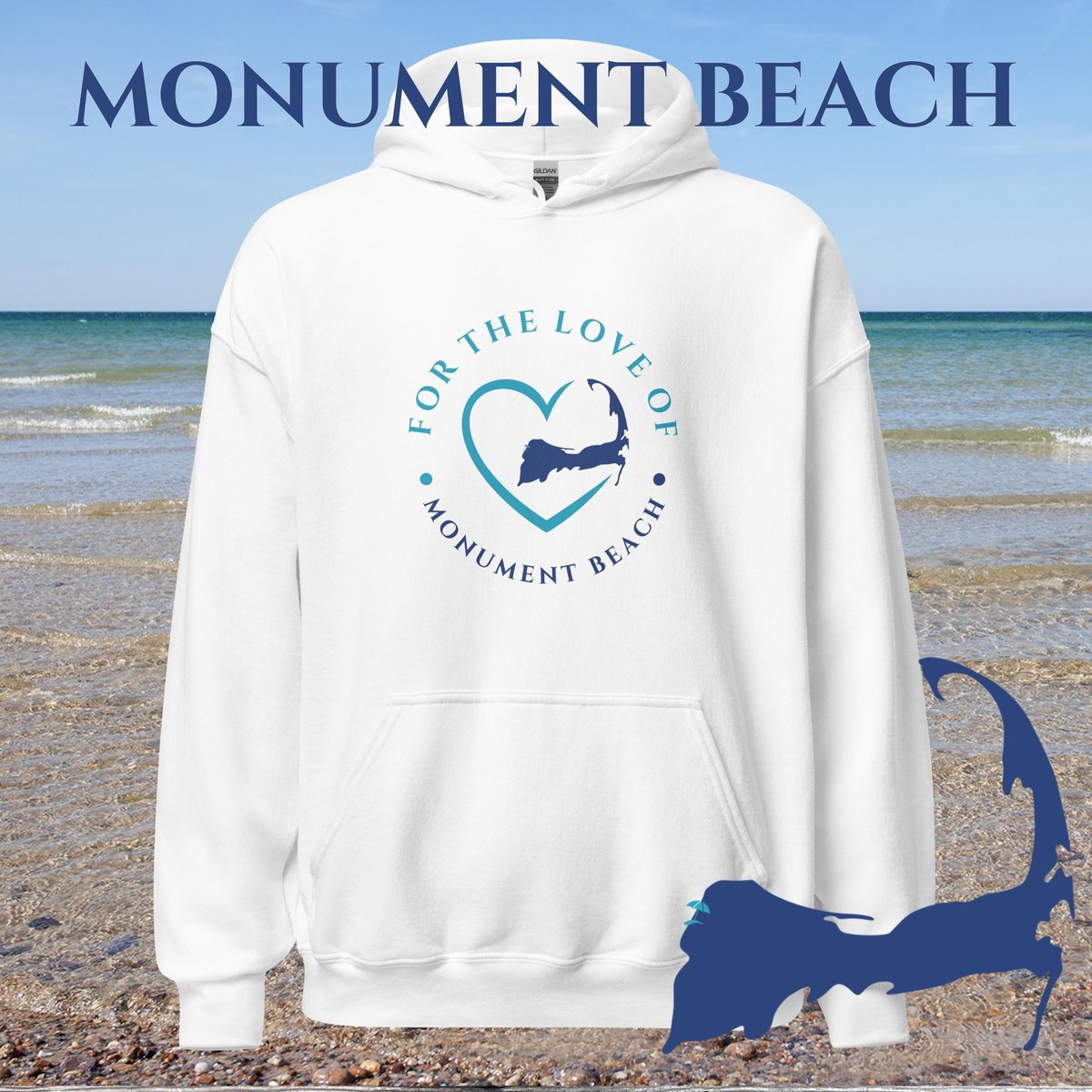 Favorite Beach For The Love Of Monument Beach Unisex Hoodie Gift For Cape Cod Lover