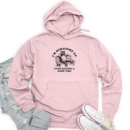 I'm Straight Up Unisex Midweight Hoodie