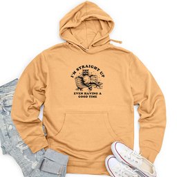 I'm Straight Up Unisex Midweight Hoodie