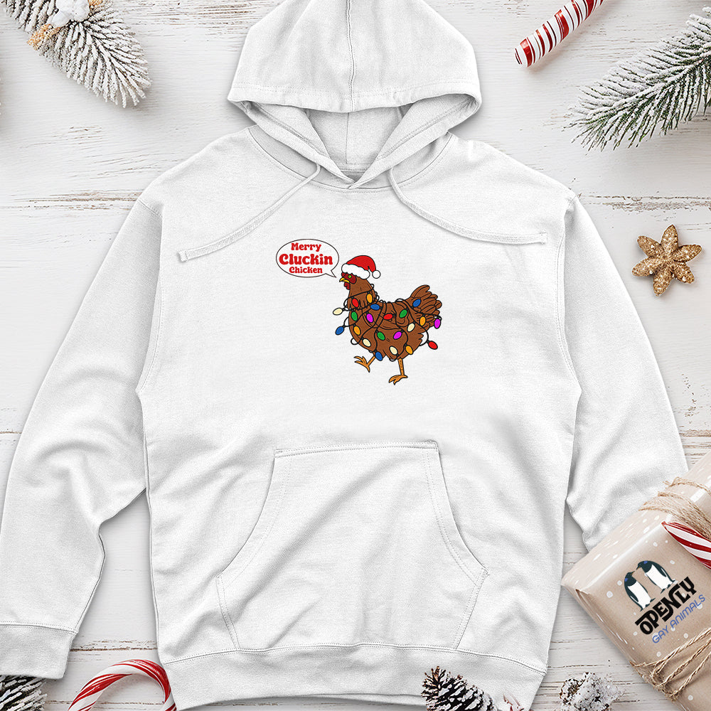Merry Cluckin Chicken Unisex Midweight Hoodie