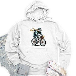 Sloth Riding Cycle Unisex Midweight Hoodie