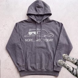 Cat Nope Not Today Hoodie Gift For Cat Lover