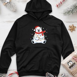 Polar Bear Merry Christmas Unisex Midweight Hoodie