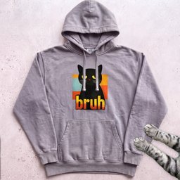 Bruh Cat Hoodie Gift For Cat Lover