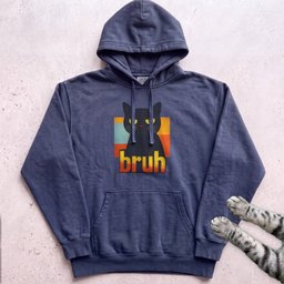 Bruh Cat Hoodie Gift For Cat Lover