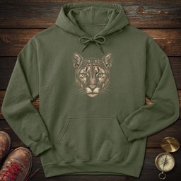 Mountain Lion Portrait Hoodie Gift For National Park Lover