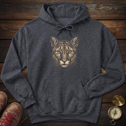 Mountain Lion Portrait Hoodie Gift For National Park Lover